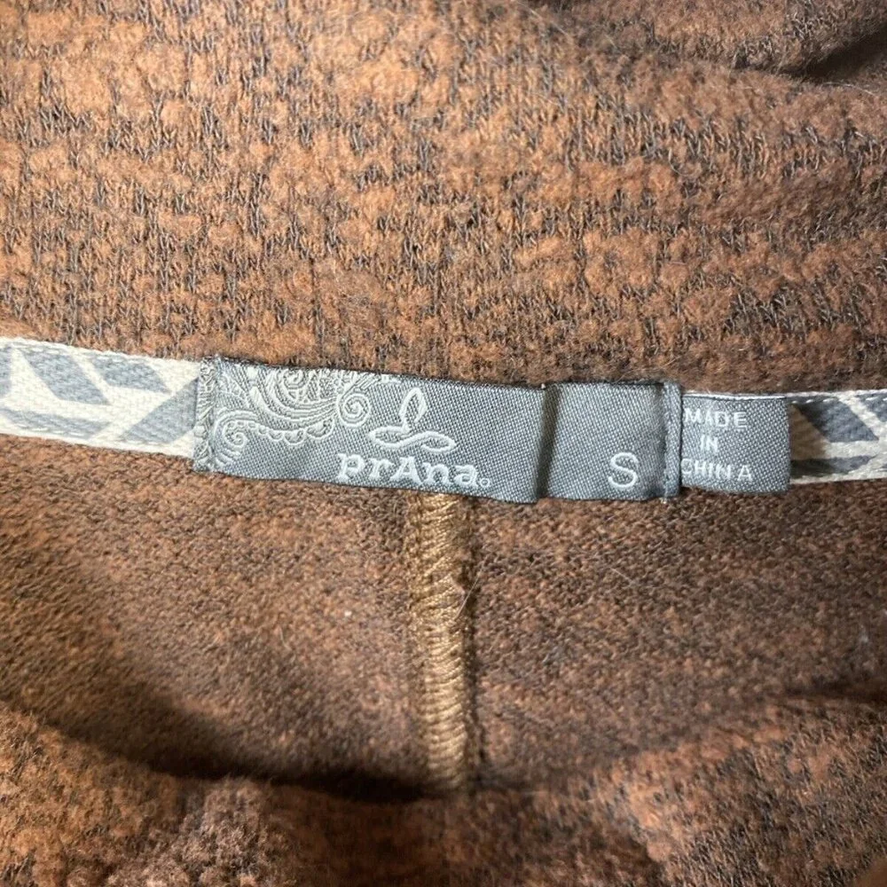 PrAna Frieda Sweater Womens Small Brown‎ Oversize Turtle Neck Pullover Jogging - Picture 2 of 7